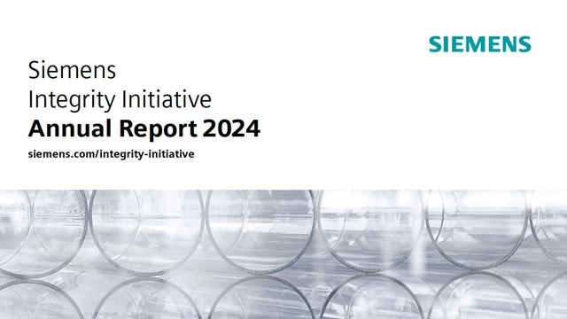 Snippet of the Siemens Integrity Initiative – Annual Report 2024.