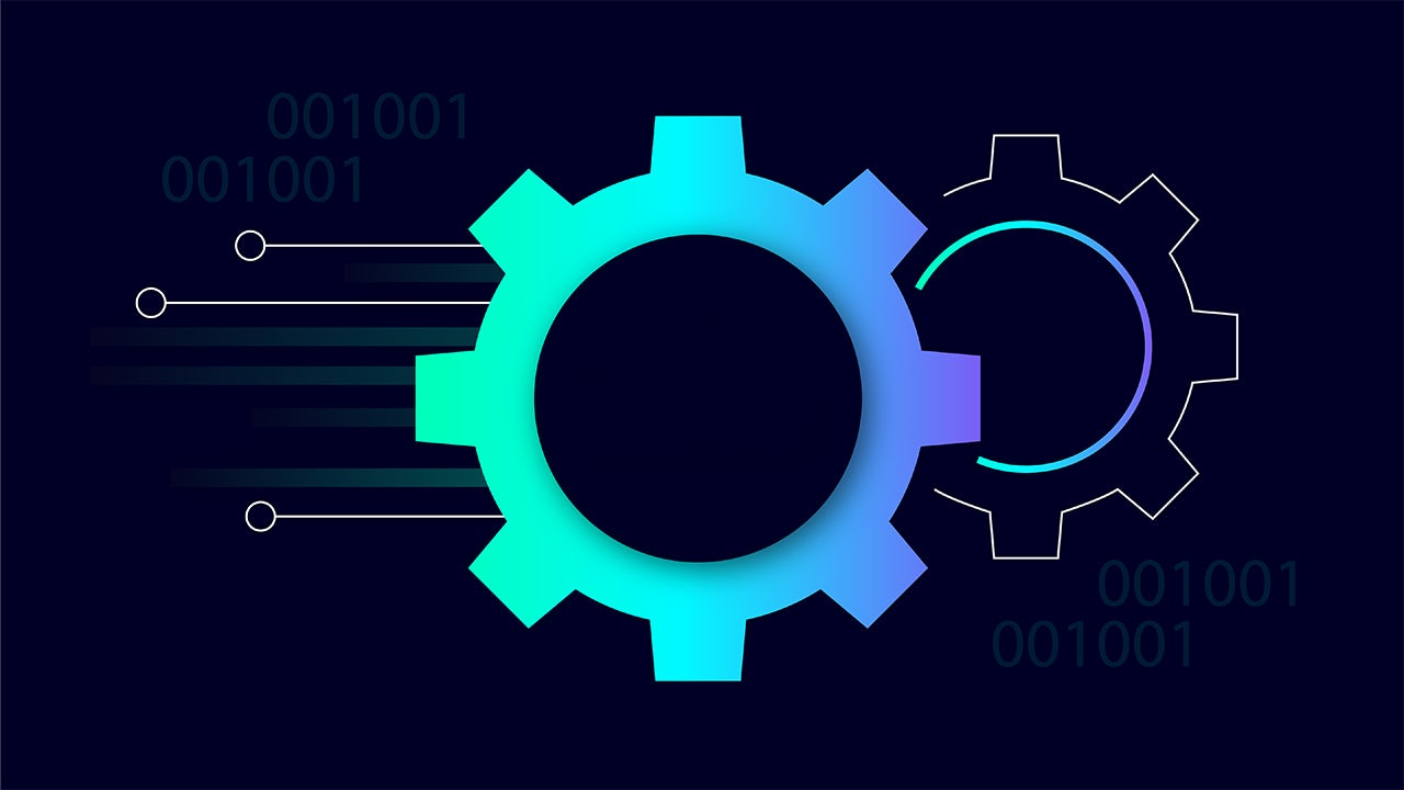 Diagram showing API integration between two systems, represented by hexagons connected by arrows