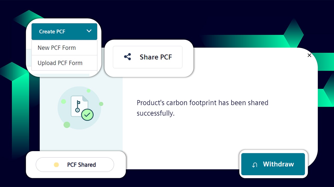 A screenshot of a website with a blue background and a white logo in the center.