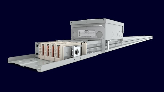 Metallic busbar system with multiple connection slots for electrical wire distribution and modular design.