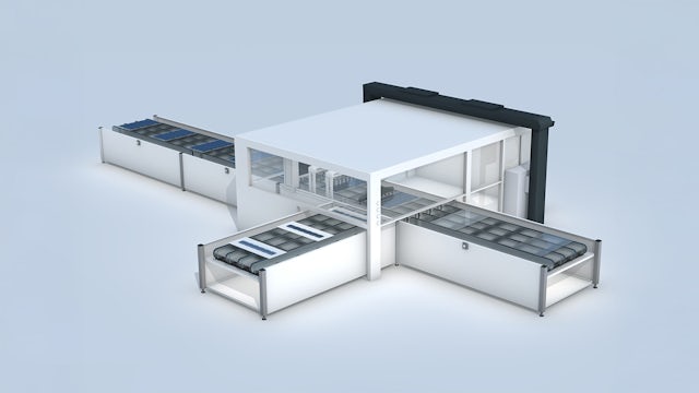 Illustration of cell and module production machine