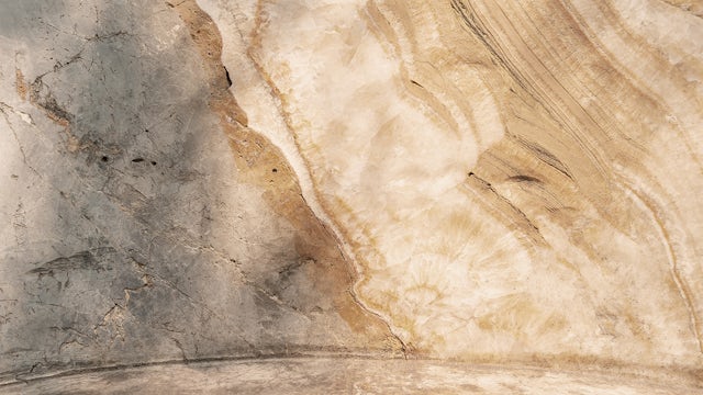 Closeup of processed stone.