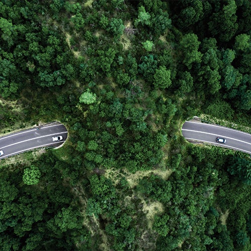 Circular diagram showing interconnected sustainability concepts and partners