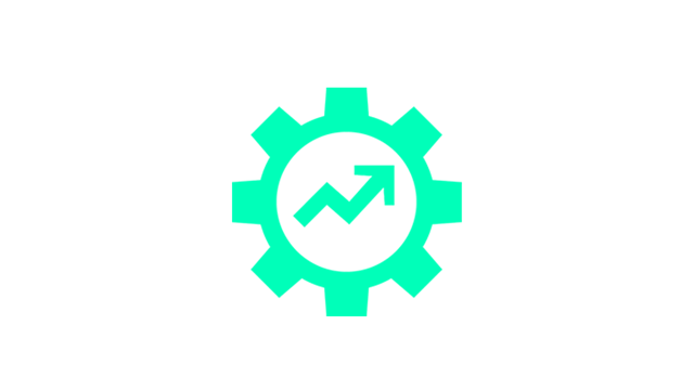 A visual representation of a smart and sustainable food production icon with productivity enlarged version.