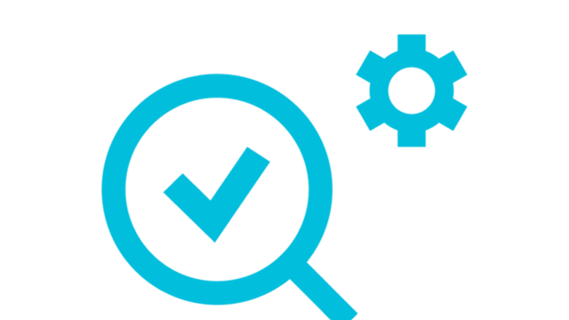 An icon representing validation with a checkmark symbol. 