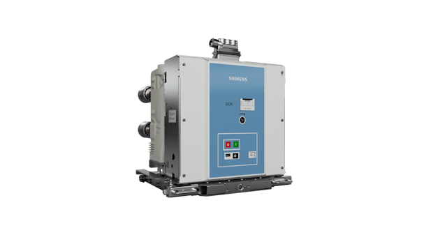 A visual representation of a Siemens product with a blue and white color scheme and a futuristic design.