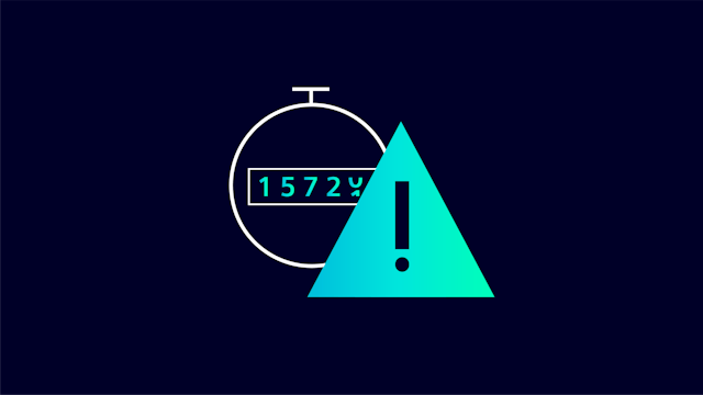 Icon featuring water meter and triangle with exclamation point.